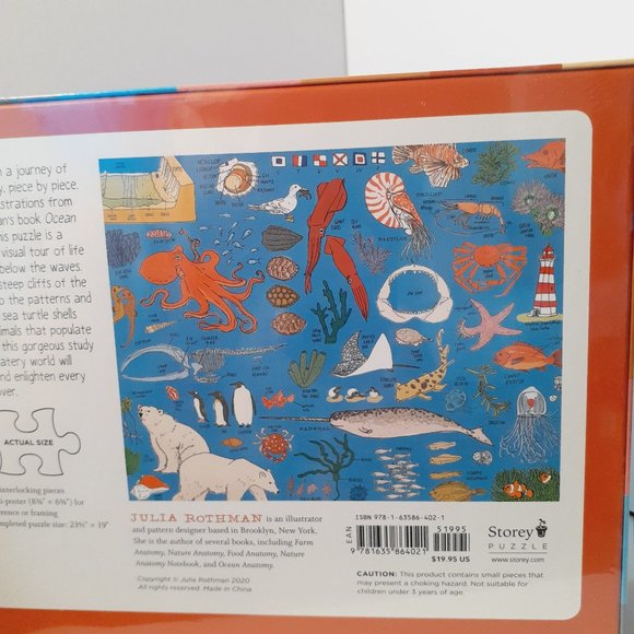 Julia Rothman 500 piece puzzle OCEAN ANATOMY brand new in sealed box - Picture 3 of 5